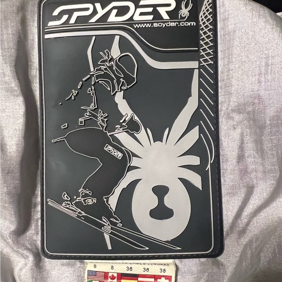 Black Spyder ski jacket with zip out liner that can be worn separately. - Picture 5 of 7